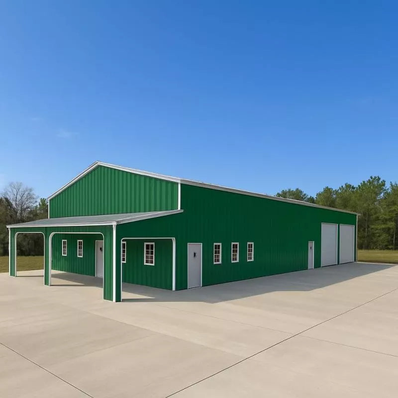 40' x 80' x 16' Barndominium Shell, Commercial Gar