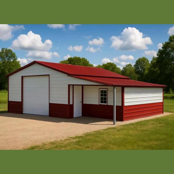 30' x 20' x 8'/6' Garage Storage Combo