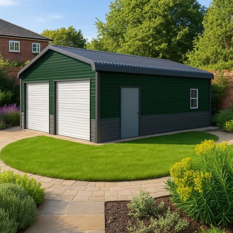 24 'x 25' x 9' Regular Roof Style Two Car Garage