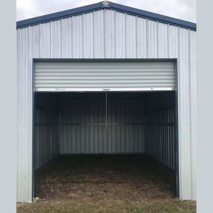 Ready Built Steel 39 x 20 x 12/8 TEXAS ONLY STEEL POST FRAME GARAGE