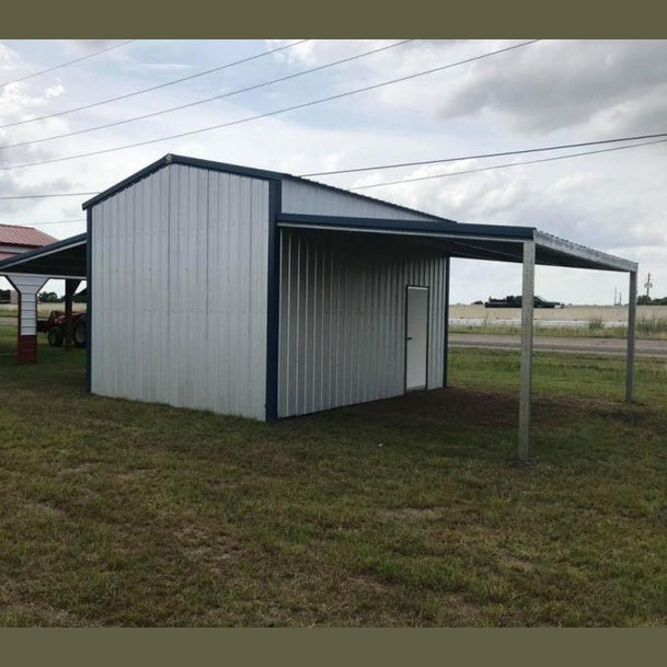 Ready Built Steel 39 x 20 x 12/8 TEXAS ONLY STEEL POST FRAME GARAGE