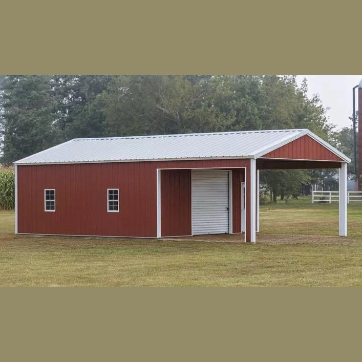 24' x 50' x 10' Combo Pavilion Garage Carport