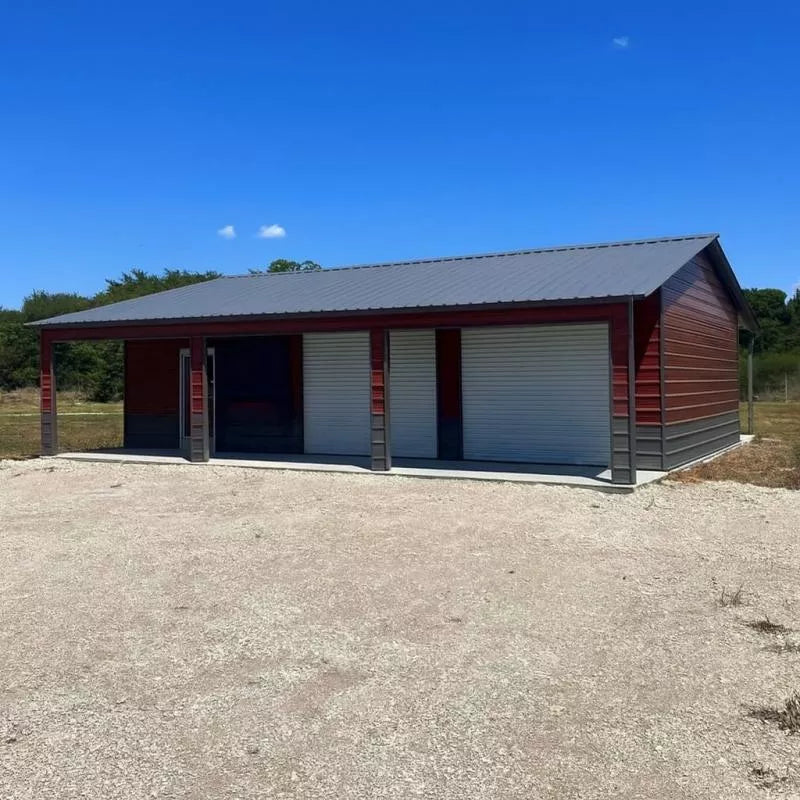 24' x 40' x 10' with 2 lean-to Garage, Store-Front