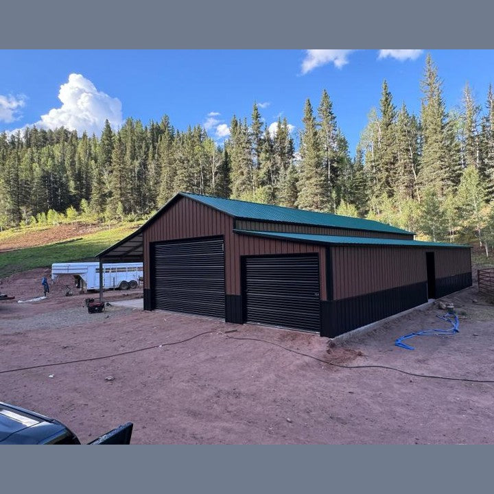 47' x 60' x 12' Triple Wide Step-Down Barn