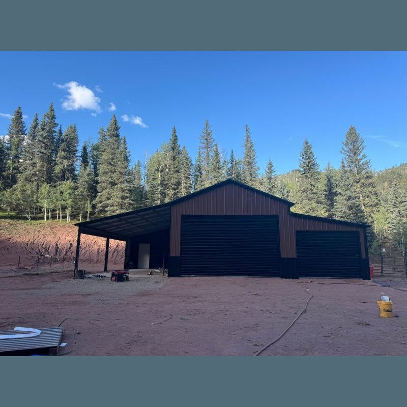 47' x 60' x 12' Triple Wide Step-Down Barn