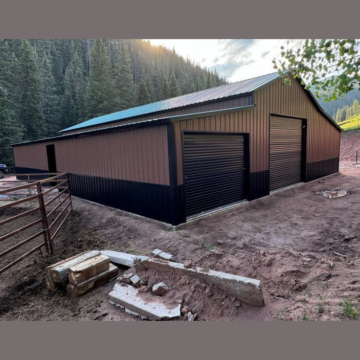 47' x 60' x 12' Triple Wide Step-Down Barn