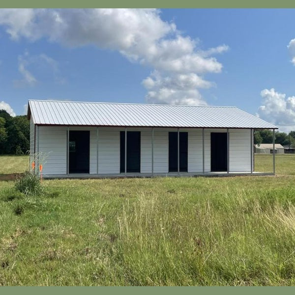 15' x 45' x 11' Horse Stall Barn with Lean To