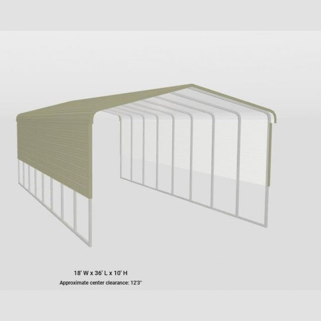 18' x 35' x 10' Classic Regular Roof Boat Cover / Carport