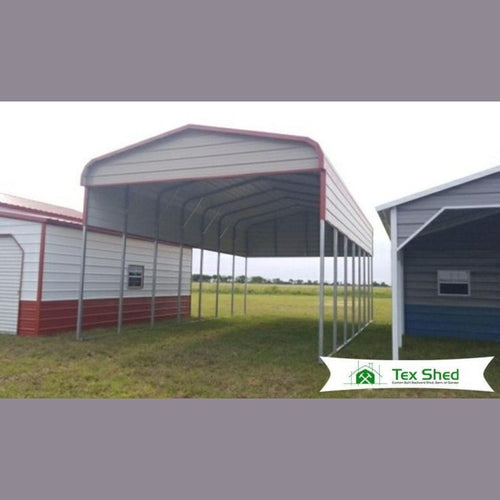 18' x 35' x 12' Regular Roof RV Cover - Gabled Ends