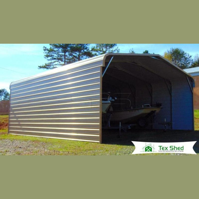 20' x 30' x 9' Three-sided Carport, Boat or Equipment Shed