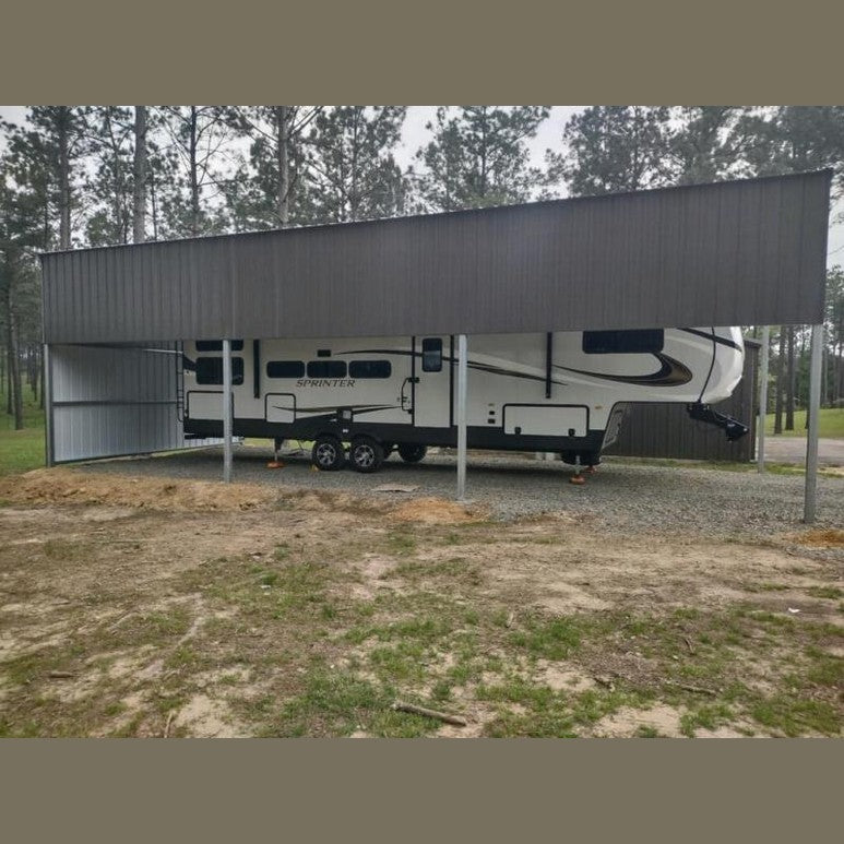 Ready Built Steel TEXAS ONLY - 18' x 45' x 12' Steel Pole Frame RV Cover Carport