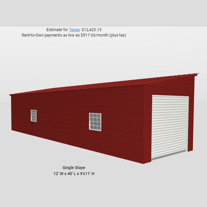 12' x 40' Lean To Addition