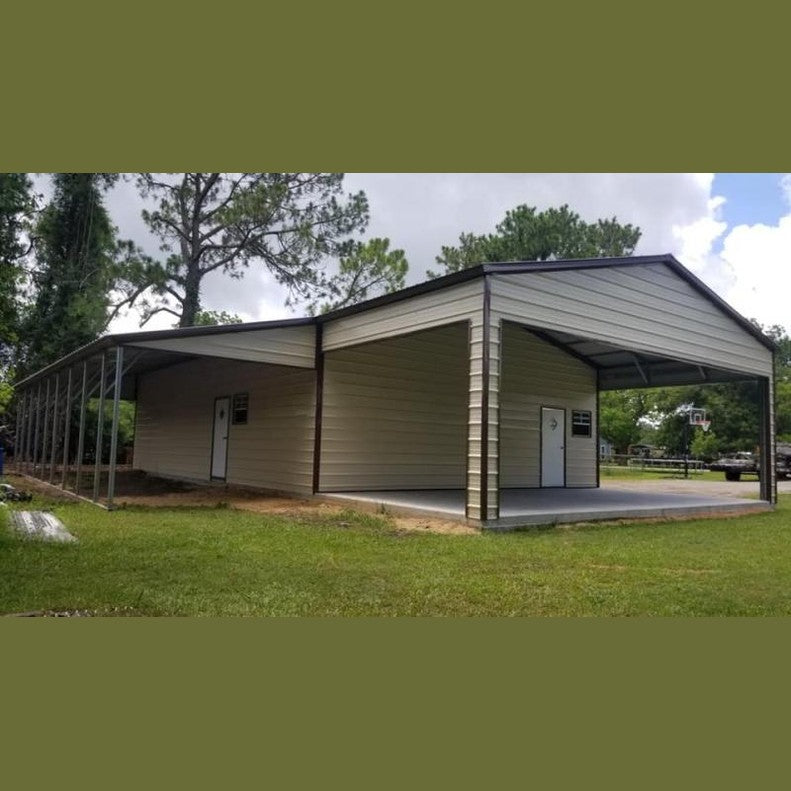 42' x 60' x 11' Garage / Pavilion / Workshop with Lean-To
