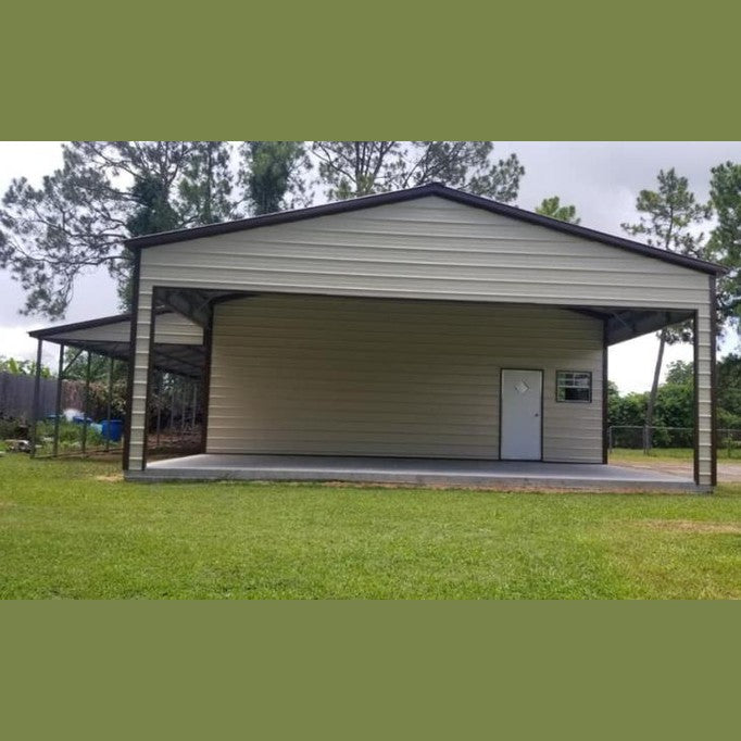 42' x 60' x 11' Garage / Pavilion / Workshop with Lean-To