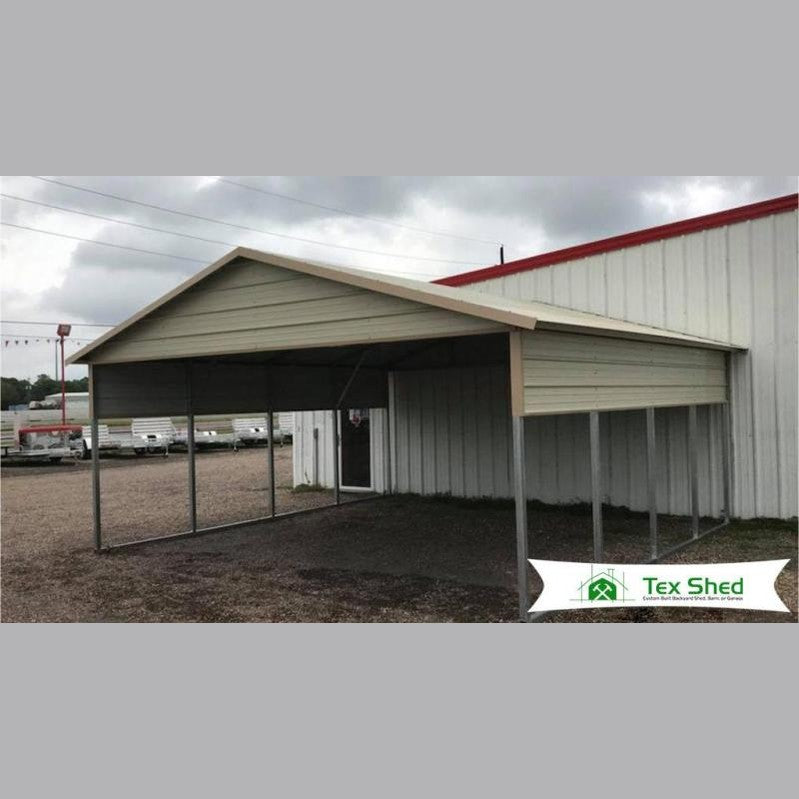 20' x 20' x 8' A-Frame Style 2 Car Carport