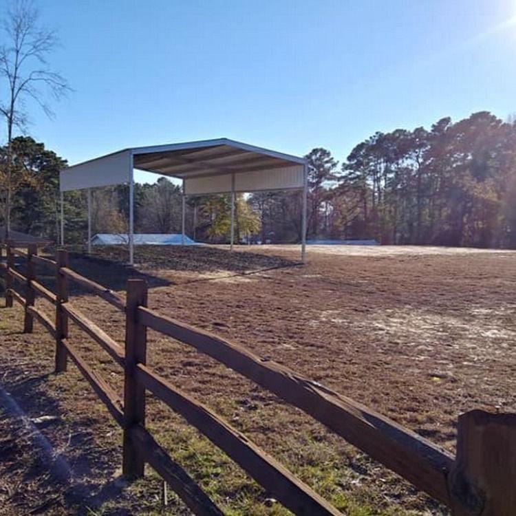 Ready Built Steel TEXAS ONLY - 20' x 40' x 12' Galvanized Steel Post Frame RV Cover