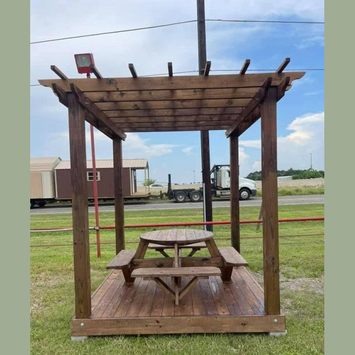 2025 Tex Shed 8' x 8' x 9.5' Decked Pergola