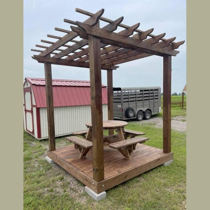 2025 Tex Shed 8' x 8' x 9.5' Decked Pergola