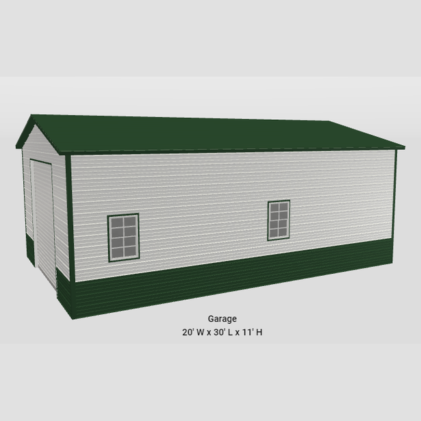 20' x 30' x 9' Garage Storage