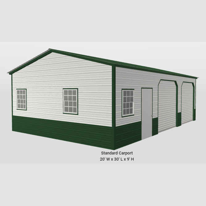 20'x30'x9' Two Car Garage Workshop