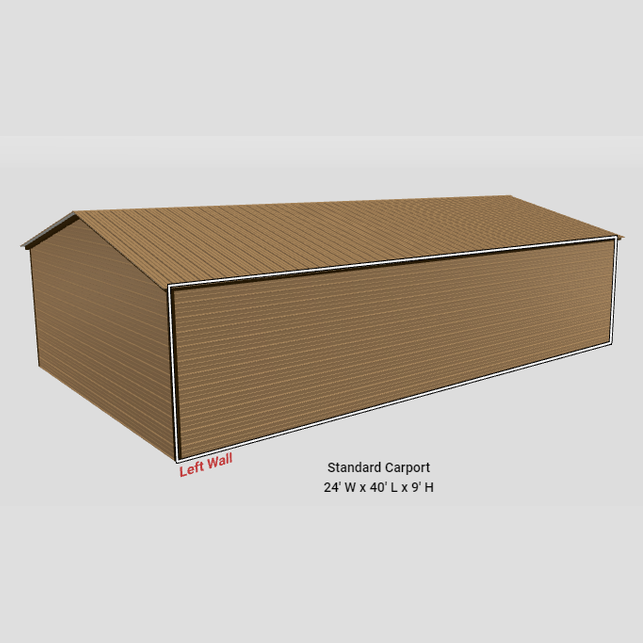 24'x40'x9' Three Car Garage Workshop