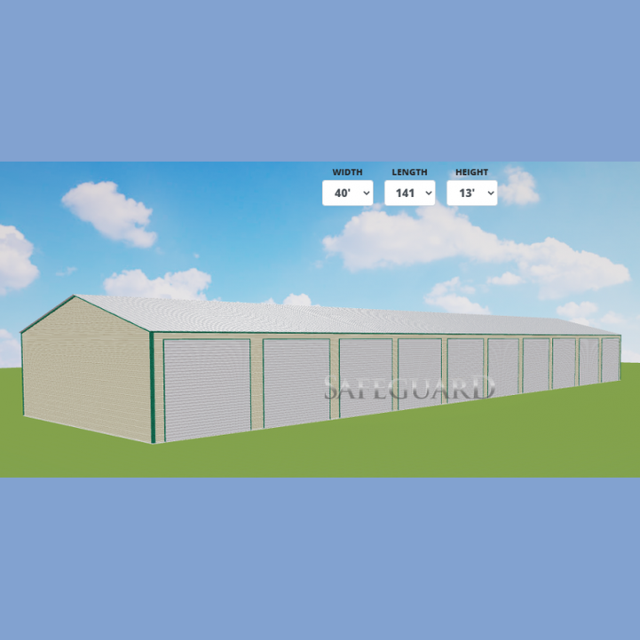 40'x140'x13' Ten Unit Boat/RV Storage Facility