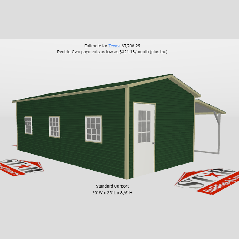 12'x25'x8' Five 5' Bay Dog Kennel