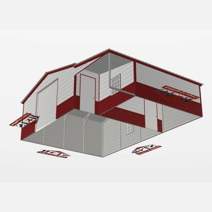 30' x 20' x 8'/6' Garage Storage Combo