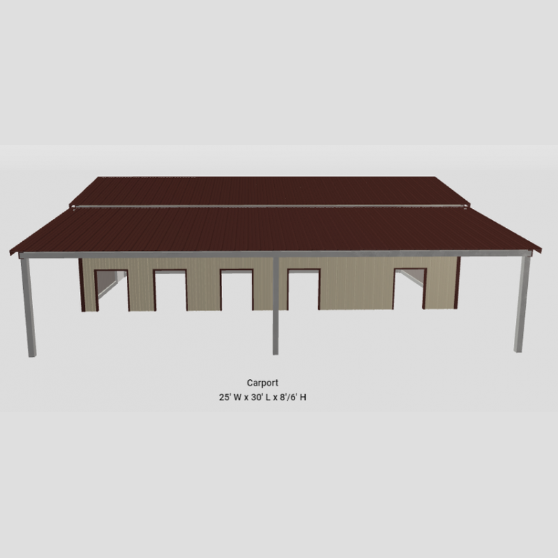 Ready Built Steel 25x30x8 TEXAS ONLY Dog Kennel