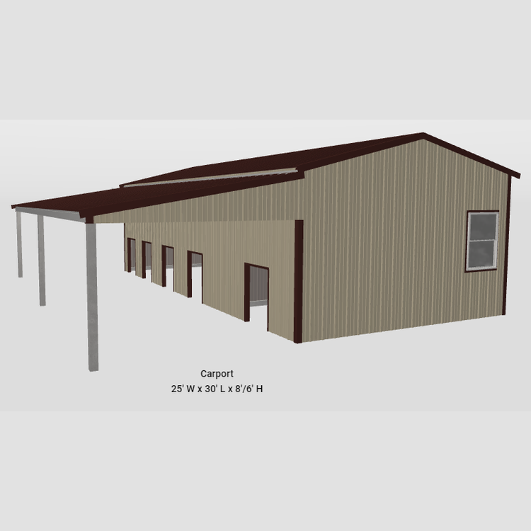 Ready Built Steel 25x30x8 TEXAS ONLY Dog Kennel