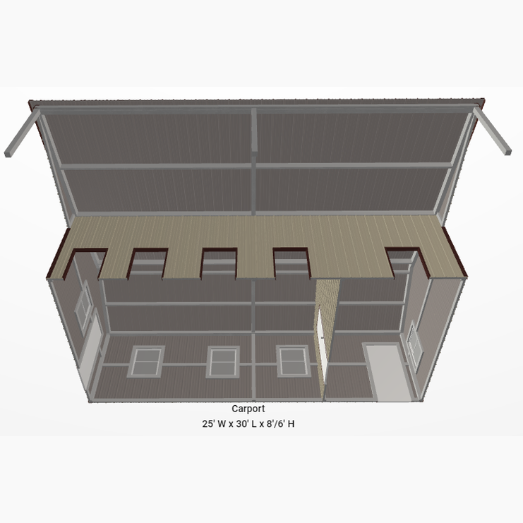 Ready Built Steel 25x30x8 TEXAS ONLY Dog Kennel