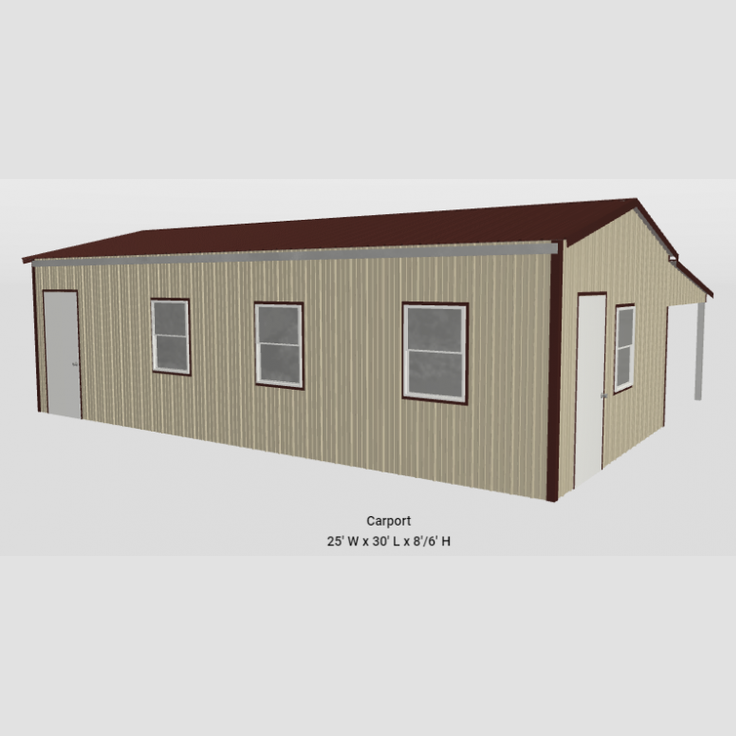 Ready Built Steel 25x30x8 TEXAS ONLY Dog Kennel