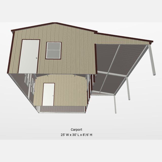 Ready Built Steel 25x30x8 TEXAS ONLY Dog Kennel