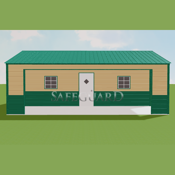 24'x25'x8' Side-Combo Garage Carport Shed