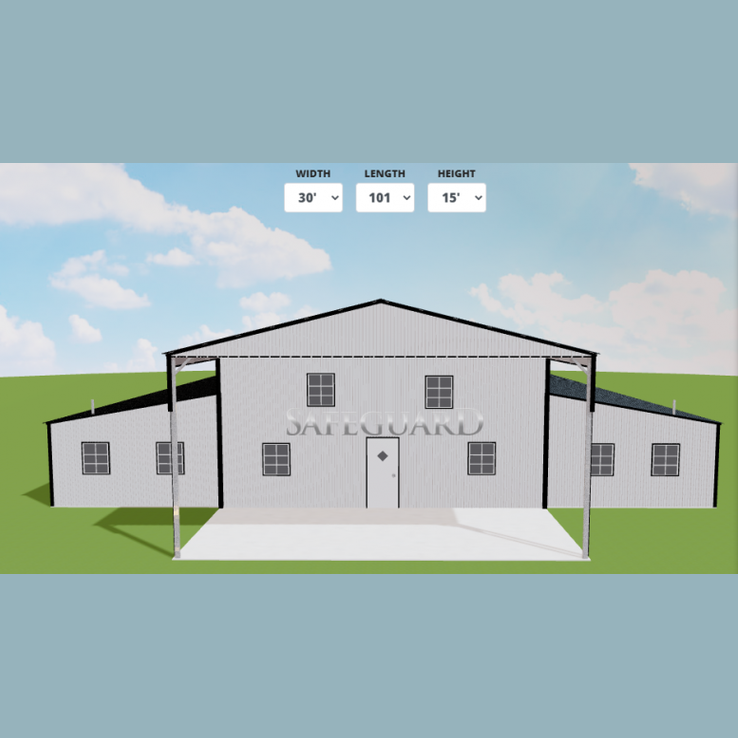 64'x100'x15' Church, Barndominium or Office Building