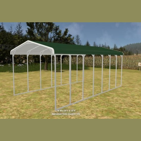 18' x 35' x 12' Regular Roof Basic RV, Boat or Ag Cover Carport
