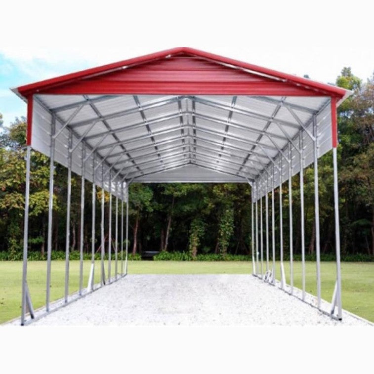 18' x 45' x 12' Vertical Roof RV Cover Carport