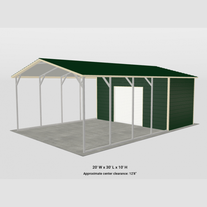 20' x 30' x 10' RV Cover Combo with 10' Storage