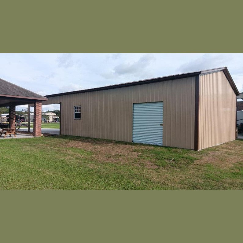 24' x 55' x 10' Combo Utility Garage Carport