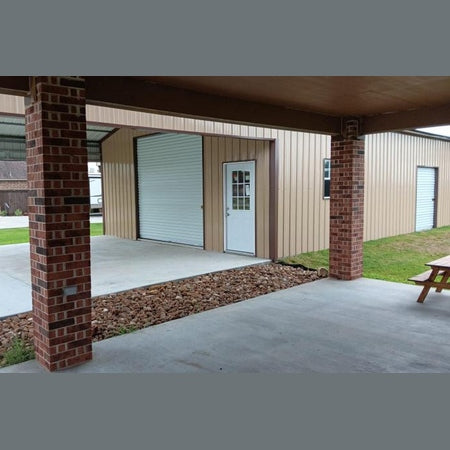 24' x 55' x 10' Combo Utility Garage Carport