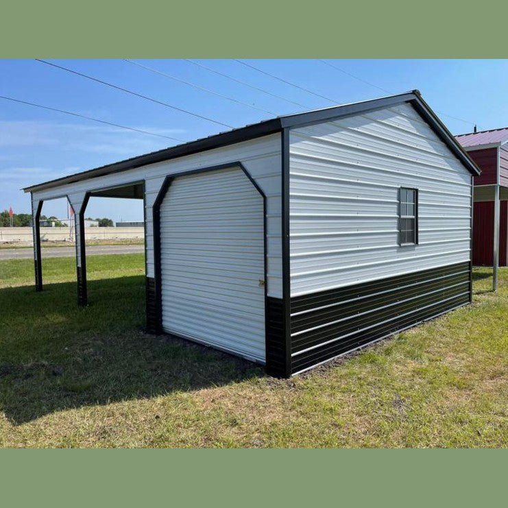 20' x 30' x 9" Vertical Roof Utility Combo Garage Carport