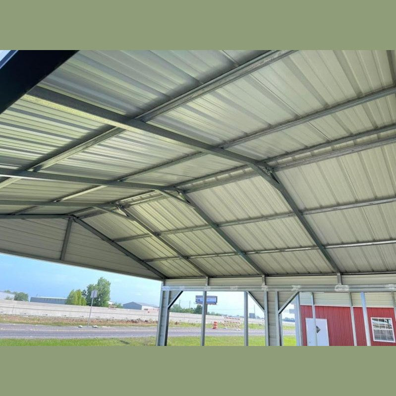 20' x 30' x 9" Vertical Roof Utility Combo Garage Carport