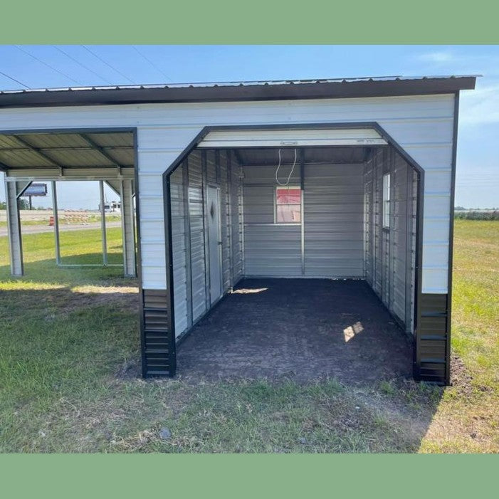 20' x 30' x 9" Vertical Roof Utility Combo Garage Carport