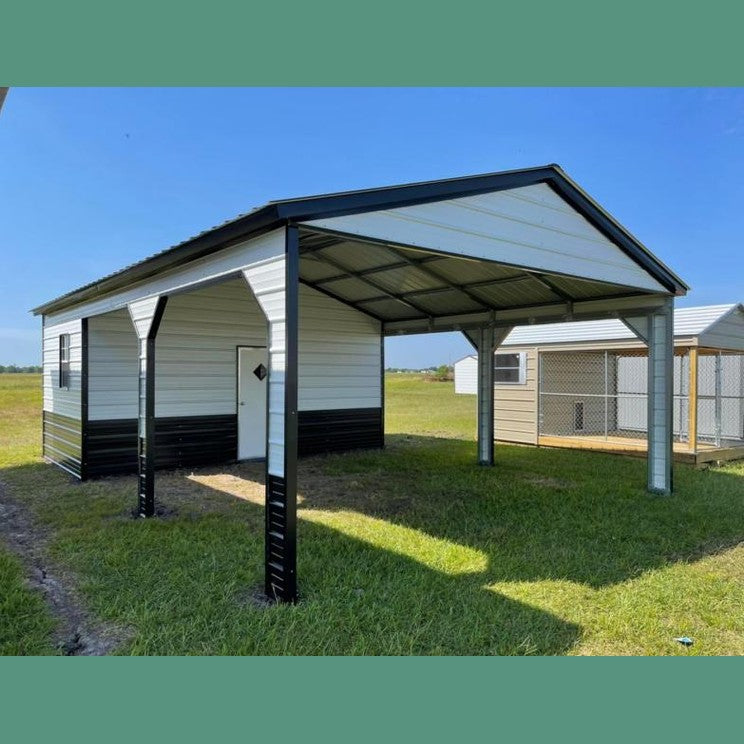 20' x 30' x 9" Vertical Roof Utility Combo Garage Carport