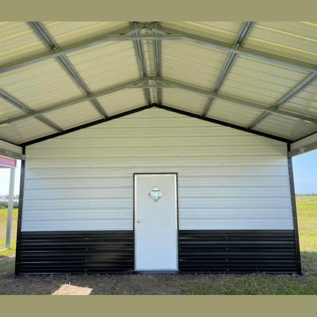 20' x 30' x 9" Vertical Roof Utility Combo Garage Carport
