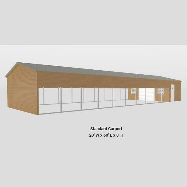 20' x 60' x 8' Chicken House with 10' Roost / Stor