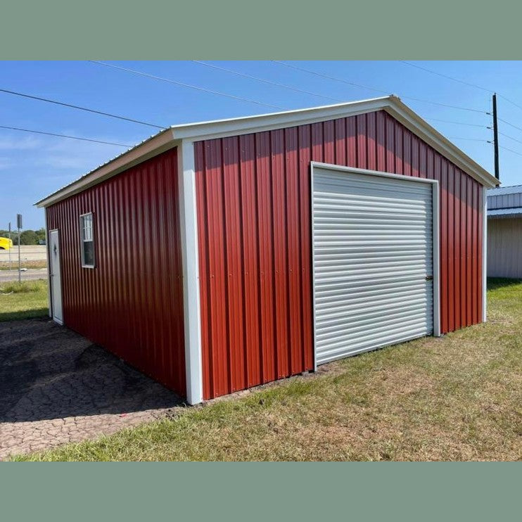 22' x 25' x 9' Three Bay All-Vertical Garage Workshop