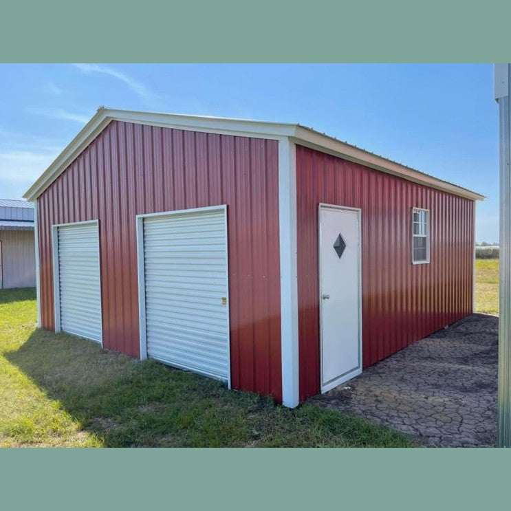 22' x 25' x 9' Three Bay All-Vertical Garage Workshop