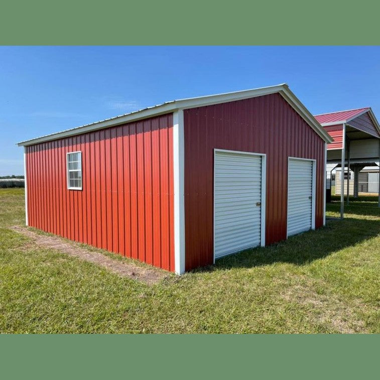 22' x 25' x 9' Three Bay All-Vertical Garage Workshop