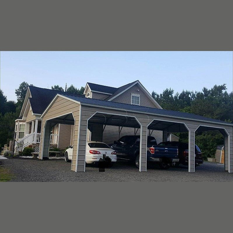 24' x 35' x 9' Deluxe Three Car / Truck / Boat Carport